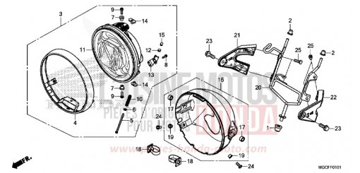 SCHEINWERFER (CB1100CA/NA/NAD) CB1100CAK de 2019